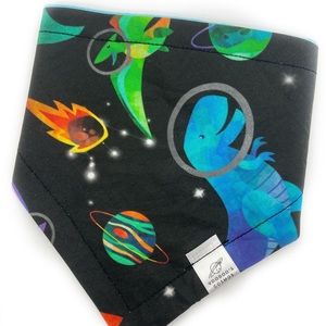 HANDMADE Dino In Space Pet, Cat, Dog Bandana